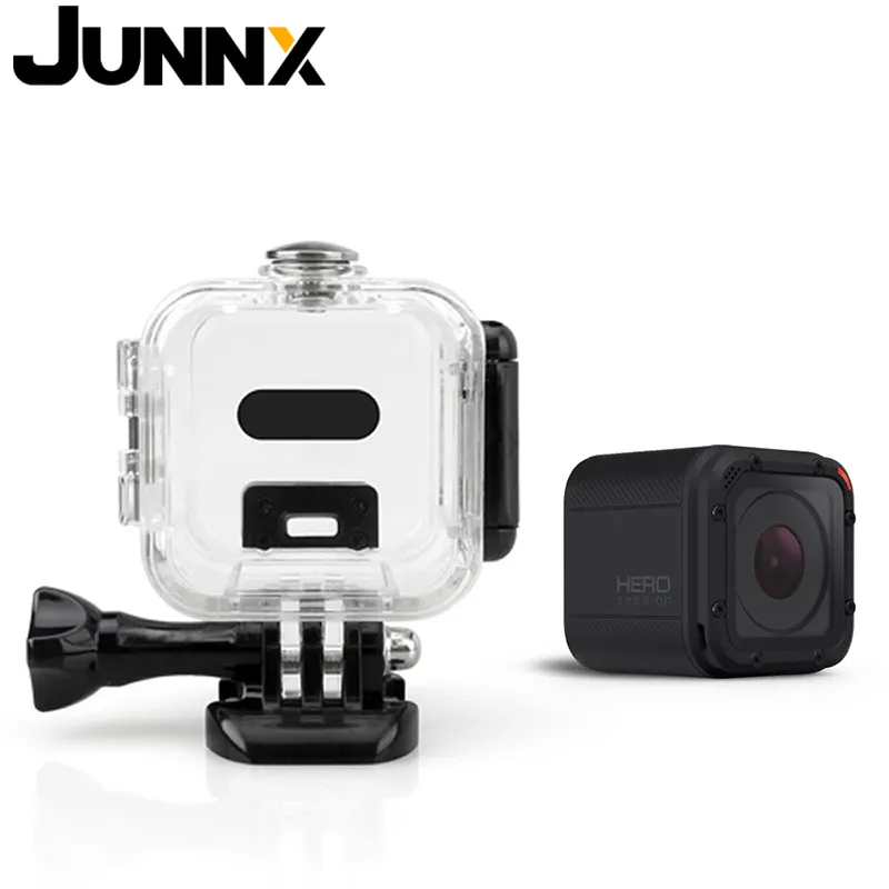 JUNNX 45M Underwater Diving Go Pro 4 5 Black Housing Cover Waterproof Case with Screw Base for Gopro Hero 5 4 Action Camera