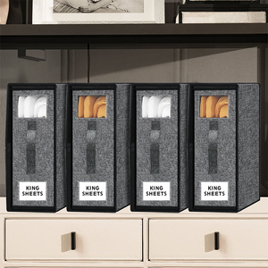 Cao Cấp Mạnh Mẽ Closet <span class=keywords><strong>Organizer</strong></span> <span class=keywords><strong>Cube</strong></span> Lưu Trữ Bin Duvet Bao Gồm Tấm Tổ Chức Và Lưu Trữ 4 Gói - Product Image 5