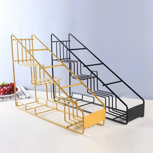 Estante Metálico Multifuncional para Exhibición de Jugos y Condimentos en Cafeterías, Organizador de Bebidas - Product Image 5