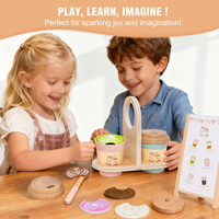 Ensemble de jeu en bois Montessori pour le café et le thé de l'après-midi, jouets de simulation, jeux de cuisine, autres jouets éducatifs pour enfants