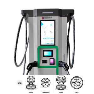 중국 최고 제조업체 고출력 3 상 듀얼 건 CCS Chademo EV 자동 50kW 150kW 레벨 3 고속 충전기 스테이션 (신용 카드 포함) - Product Image 2