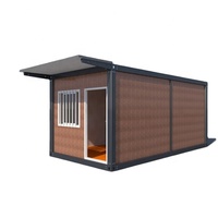 Maison conteneur préfabriquée portable en kit, 2 chambres, sur mesure, en gros, avec toit en tuiles inclinées, design moderne, pour écoles et centres commerciaux
