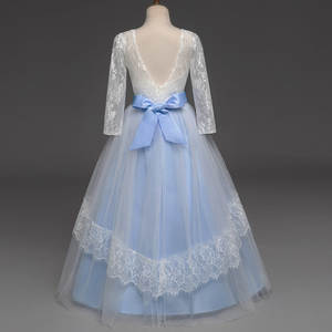 Articles les plus vendus : Robe longue d'été pour bébé, rose et blanche, avec nœud, respirante, en demi-dentelle, pour mariages - Product Image 5