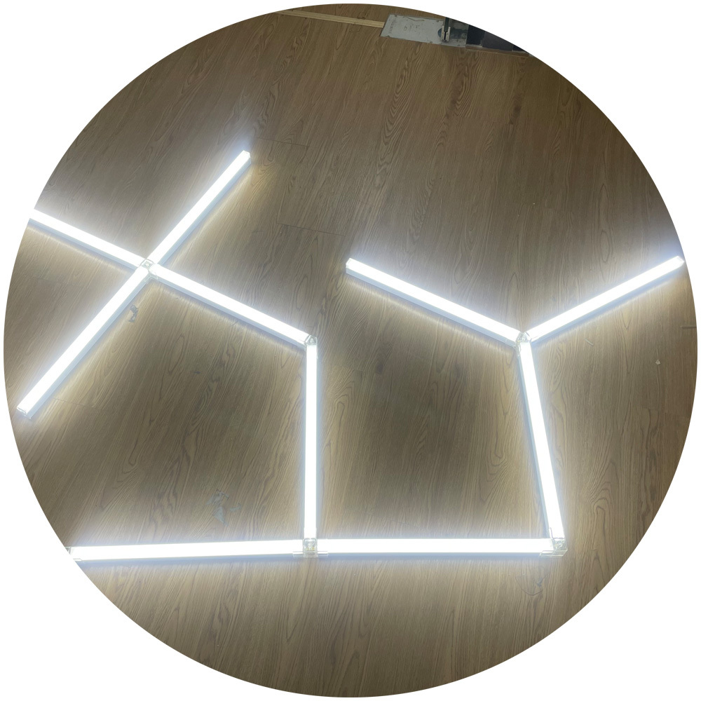 Hexagon Detailing Workshop Clothing Store Lights Led for Car Shop and Garage Honeycomb Lights Led Hexagon Work Garage Light Ceil