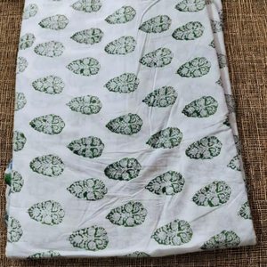 ผ้าแคนวาสทวิลล์พิมพ์ลายด้วยมือ 100% ผ้าฝ้าย - ผ้าทอสำหรับใช้ในบ้านที่เป็นมิตรกับสิ่งแวดล้อม ป้องกันแสง ระบายอากาศได้ดี เหมาะสำหรับทำผ้าคลุมและชุดพื้นเมืองอินเดีย - Product Image 2