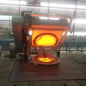 industrial electrical furnace 20t smelting and continiuos casting steel oven melting induction furnace machines foundry pot
