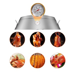 <span class=keywords><strong>Asador</strong></span> de Acero Inoxidable de Gran Capacidad de 60 cm con Vidrio Transparente para Asar Pollo, Pato y Carne - Product Image 2