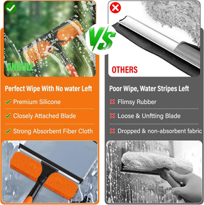 24ft chuyên nghiệp cửa sổ làm sạch Kit 2-Trong-1 nhôm kính thiên văn công cụ 5-24ft cực 180 ° xoay <span class=keywords><strong>squeegee</strong></span> cao Cửa sổ làm sạch - Product Image 6