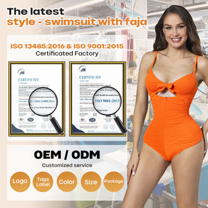 Fábrica Personalizada Mulheres Cor Sólida Triângulo <span class=keywords><strong>One-piece</strong></span> <span class=keywords><strong>Swimsuit</strong></span> Firm Tummy Control Shapewear Biquíni Swimwear - Product Image 2