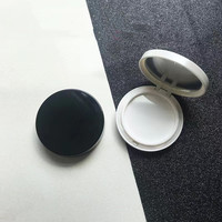 Poudre compacte ronde magnétique à 2 couches avec miroir, couleur blanche, 50mm 10g