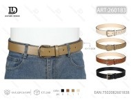 Cintura da Donna ILD con Fibbia a Perno 4.0cm, 110cm, Cintura Casual in Tessuto - Product Image 3