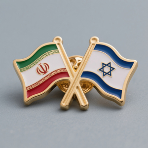 Gros Broche Magnétique Personnalisé <span class=keywords><strong>Pays</strong></span> Drapeaux Américain Autriche USA Monde Drapeau Amitié Croix Drapeau Épinglette - Product Image 6