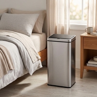Poubelle à capteur sans contact de 13 gallons avec seau amovible pour chambre à coucher, haute sensibilité