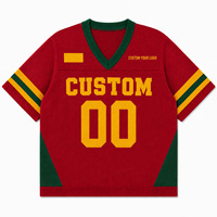 Maillot de football en tricot pour hommes, fabricant de pulls à Dongguan, pull personnalisé à manches courtes, jacquard brodé, pull pour hommes