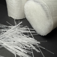 Macrofibre de polypropylène 65 mm, matériau de remplissage pour la construction en béton, 100 % polypropylène, haute résistance à la traction