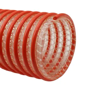 Tuyau de vidange de pompe à eau en PVC renforcé de tissu Flexible