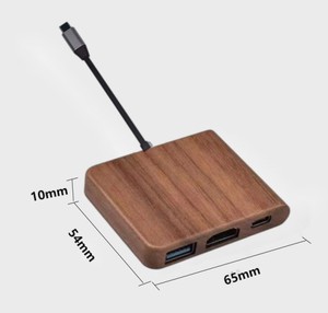 Hot bán Type-C 3-in-1 bằng gỗ mở rộng Dock + USB + PD máy tính xách tay Type-C máy tính đa chức năng mở rộng tích hợp USB mở rộng - Product Image 2