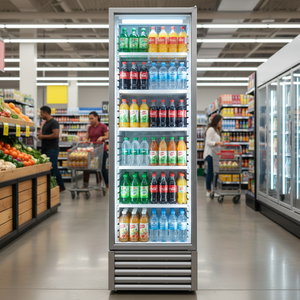 Refrigerador Comercial Vertical de 448 L con Una Puerta de Vidrio y Enfriamiento por Aire para Exhibición de Bebidas - Product Image 3
