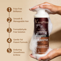 Traitement au Botox à la Kératine Brésilienne enrichi en Collagène, Lissant à la Kératine sans Formaldéhyde pour une Brillance Soyeuse, Idéal pour les Salons de Beauté Professionnels
