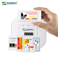 Zhsunyco - Etiquetas de Precio Digitales Magnéticas de Plástico de 2,13 Pulgadas, Etiquetas Electrónicas para Estantes de Supermercado