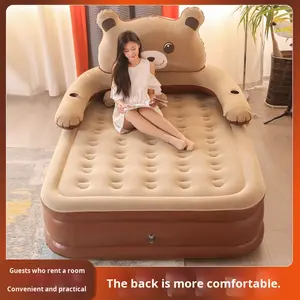 현대 싱글 또는 더블 캠핑 에어 매트리스 두꺼운 야외 지상 매트 접이식 디자인과 휴대용 풍선 침대 - Product Image 2