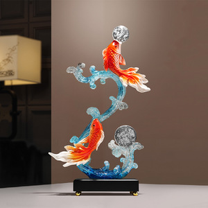 ของตกแต่งบ้านสไตล์จีน ทำจากเรซิ่น สำหรับตกแต่งทางเข้าบ้าน ปีใหม่ หรูหรา ทันสมัย ตู้วางทีวีและไวน์ ของขวัญขึ้นบ้านใหม่ สำหรับห้องนั่งเล่น - Product Image 2