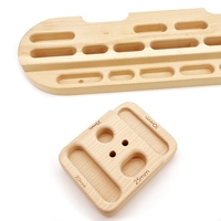 Hangboard d'escalade en bois massif naturel portable intérieur et extérieur personnalisé pour la force des doigts et l'entraînement de la barre de traction