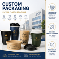 Gobelets jetables écologiques en PLA, PET, PP transparents avec couvercle plat, compostables, biodégradables, à usage unique, 12oz, 16oz, 20oz, 22oz