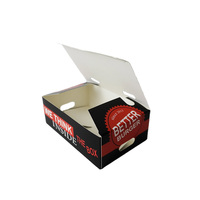 Boîtes en papier pliables haut de gamme personnalisées pour l'emballage de hamburgers avec trous respirants et impression de logo sur mesure