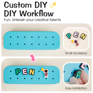 Fashionable Holes Silicone Pencil Case School Stationery Kids Creative <strong>Pen</strong> Bag Waterproof Storage <strong>Pouch</strong> - Product Image 5