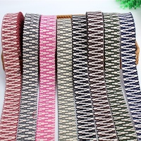 Vente en gros ruban de guitare jacquard polyester ethnique rayé de 3.8cm pour ceinture de vêtement sangle de sac chaussures chapeaux à usage décoratif