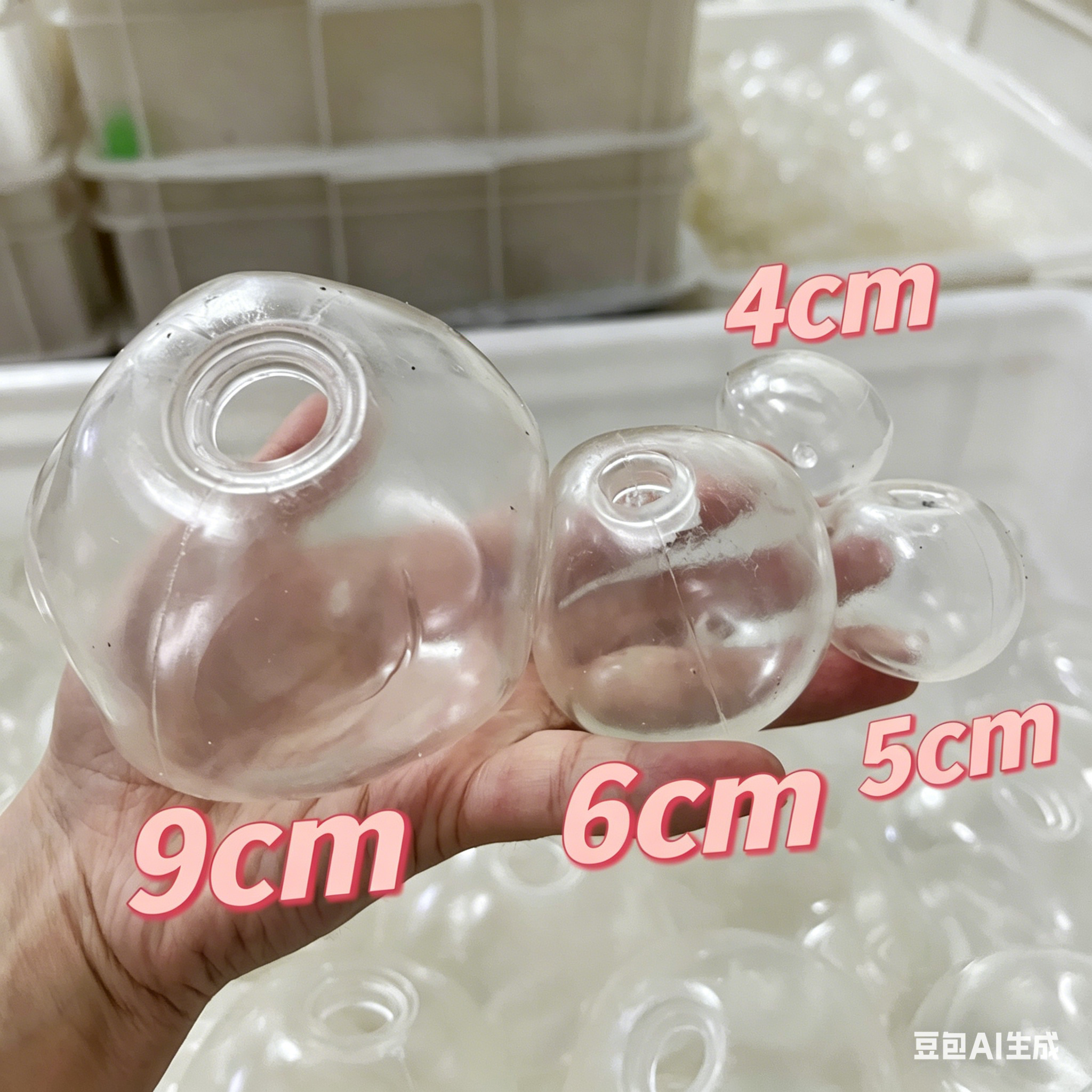 ลูกบอลใส 6 ซม. (รองรับขนาด 3.5/4/4.5/5/5.5/7/9 ซม. ด้วย)