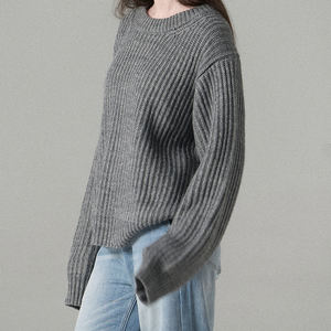 <span class=keywords><strong>Pull</strong></span>-over ample et épais en laine mélangée pour <span class=keywords><strong>femme</strong></span>, style <span class=keywords><strong>vintage</strong></span> américain - Product Image 4