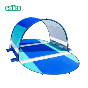 Tente de plage pop-up E-RIKE personnalisée à double porte pour 2-3 personnes, protection UV, tente de plage portable ultralégère, abri pare-soleil - Product Image 1