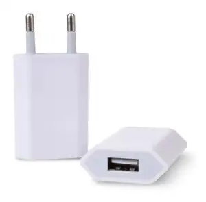 2023 Single Port EU Charger USB Charger Mobile Phone 5V 500mA Charging Power Travel Adapter for iPhone for Samsung