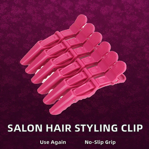 กิ๊บหนีบผมแบบใช้ซ้ำได้สำหรับร้านทำผม กิ๊บหนีบผมพลาสติกแบบจระเข้ สำหรับผมหนา กิ๊บหนีบผมกันลื่น สำหรับผู้หญิงและเด็กผู้หญิง - Product Image 2