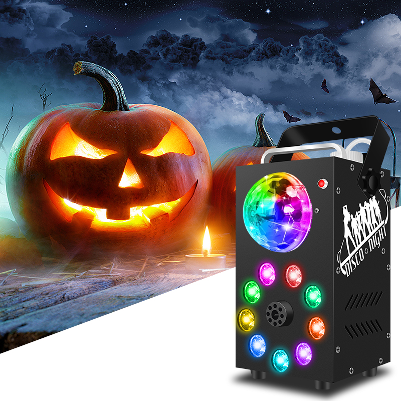 Katomi 500 W rookmachine met 13 kleuren RGB-effect, 48 ledlampen, mini- mistmachine met draadloze controllers voor DJ-disco-feesten, Halloween en bruiloften Katomi 500 W rookmachine met 13 kleuren RGB-effect, 48 ledlampen, mini- mistmachine met draadloze controllers voor DJ-disco-feesten, Halloween en bruiloften