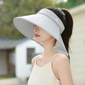 หมวกบักเก็ตฤดูร้อนขายส่ง ระบายอากาศได้ดี ปีกกว้าง หมวกชายหาด หมวกกันแดดแบบ unisex พร้อมที่ปิดคอ สำหรับตกปลา ลำลอง เล่นสกี - Product Image 5