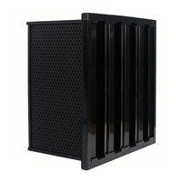 Filtro de Aire HVAC Industrial con Carbón Activado en Forma de V, Estructura de Panal, Elimina Formaldehído y Malos Olores, OEM Disponible