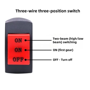 Accessoires de moto, interrupteur d'alimentation pour moto, interrupteur d'alimentation pour projecteur LED, interrupteur à trois voies - Product Image 3