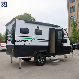 Caravane tout-terrain à <span class=keywords><strong>double</strong></span> essieu lourd <span class=keywords><strong>avec</strong></span> lits superposés et cuisine coulissante pour l'aventure en camping en famille - Product Image 5