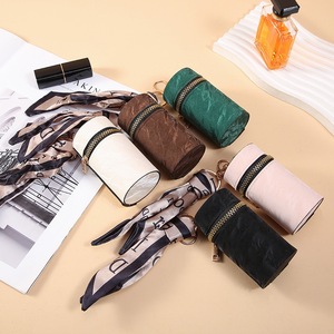 2026 Hot Selling Portable Leather Storge Bag Keychain Mini Lipstick Bag Pendant for Gifts