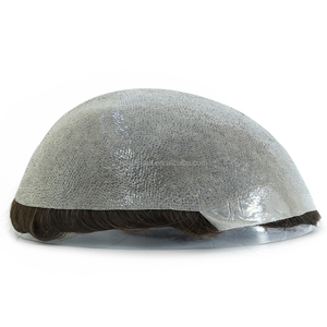 BIO - 0,05-0,06 mm Onzichtbare Toupet Super Dunne Huid Medium Licht 100% Dichtheid Beste Haarstuk Toupet - Product Image 1