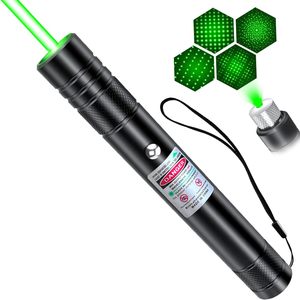 Puntero Láser Verde, Linterna Táctica, 2000M de Largo Alcance, Alta Potencia, Recargable por USB, con Tapa de Estrella y Enfoque Ajustable - Product Image 1