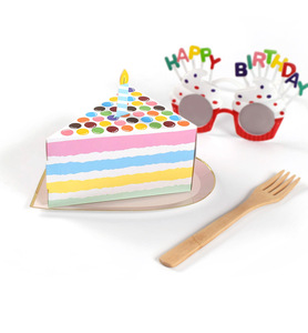 Boîte en papier en forme de gâteau triangulaire, boîte cadeau créative en papier, boîtes en papier de haute qualité, personnalisation possible - Product Image 2
