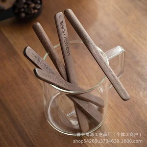 Wooden <b>Coffee</b> Stirrer Long Handle Flat Shape Solid Wood <b>Spoon</b> For <b>Coffee</b> Tea Tools - Product Image 5