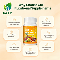 XJTY Nature Assortiment Fruit & Groente Capsules |   Voedingsvezel supplement |   Plantaardig en vezelrijk |   Volwassenen |   Bevordert de spijsvertering