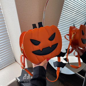 Bolsa Transversal Feminina de Ombro Estilo Abóbora de Halloween 2026 Nova Chique Estilo Ocidental em PU com Fecho de Zíper - Product Image 2