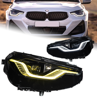 Phares de voiture pour BMW Série 2 G42, projecteur LED, lentille de projecteur, 2019-2023, G87 M240, phares bicolores DRL, automobile