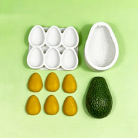 Moule en silicone YS pour gâteau mousse à l'avocat artificiel, thème fruits, pour savon à l'huile essentielle et bougie parfumée, lot de 2, compatible four